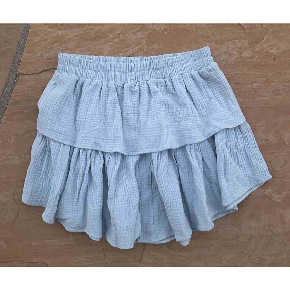 NWT Drew Women Blue Casual Skirt S Chambray LS